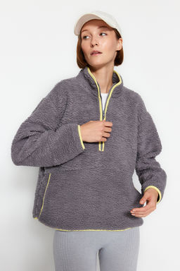 Gri Pelus Orme Spor Sweatshirt THMAW23SW00021