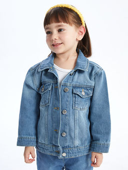 Uzun Kollu K?z Bebek Jean Ceket