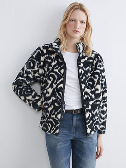 Dik Yaka Desenli Kad?n Pel?? H?rka