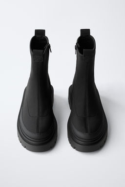 WATER-REPELLENT SOCK-STYLE ANKLE BOOTS - Zara фото 4