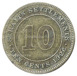 10 центов 1926 года Стрейтс Сетлментс