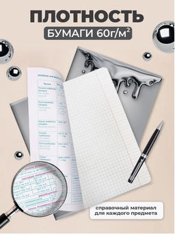 Комплект тетрадей 48 л. А5 кл./лин.ЖИДКИЙ МЕТАЛЛ Schoolformat - Buro фото 5