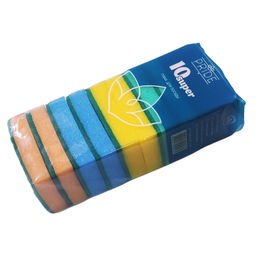 Губка бытовая с чистящим слоем "Супер" 10шт. 10х6,5х2,5см (гх003)