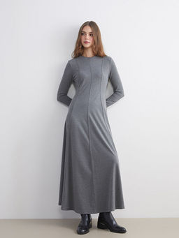 Bisiklet Yaka A Kesim Elbise