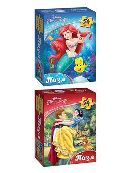 Пазлы детские для девочек Принцессы, набор 10в1, 54 детали в каждом - Disney фото 21
