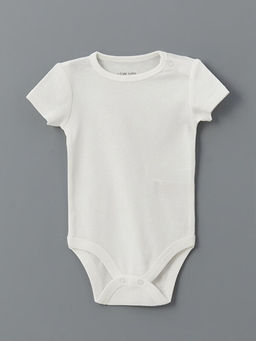 Bisiklet Yaka Basic K?z Bebek ??t??tl? Bodysuit 3l?