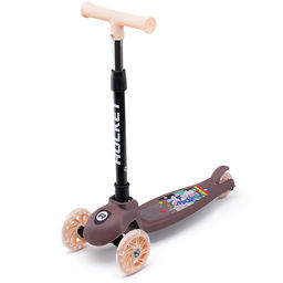 Самокат трёхколёсный ROCKET колёса PU, цвет коричневый - Кнр фото 5