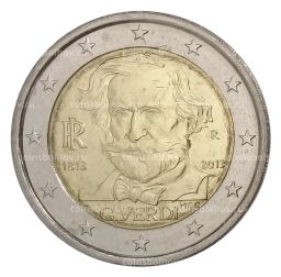 2 евро 2013 года Италия  200 лет со дня рождения Джузеппе Верди