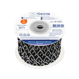 Gamma JZ-5GS лента декоративная ЗИГ-ЗАГ 5 мм 30 м