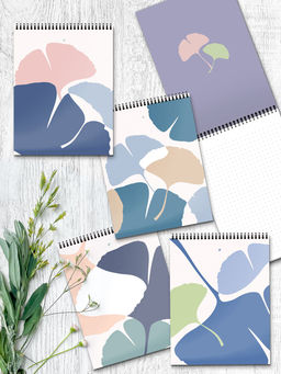 Цена за 2 шт. Блокнот А5 60 л. в точку LOREX PASTEL PARSLEY на гребне, мелованный картон, soft touch