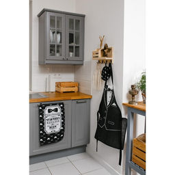 Полотенце кухонное Доляна Джентльмен 35х60 см, 100% хлопок, рогожка фото 6