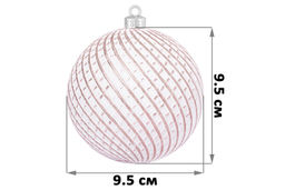 Набор 6 новогодних шаров 9,5*9,5 см Винтаж розовый с эффектом старины - Elan gallery фото 8