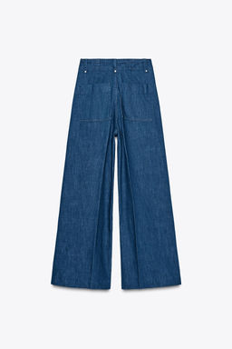 JEANS ZW COLLECTION WIDE LEG HIGH-WAIST - Zara фото 7
