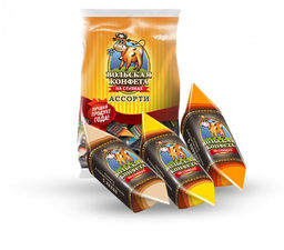 Кон. на сливках ассорти в конд. глазури 1кг "Вольская конфета"