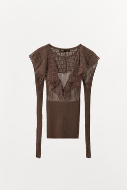 RUFFLED KNIT TOP - Zara фото 5