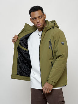 Куртка молодежная весенняя с капюшоном цвета хаки - Mtforce фото 8