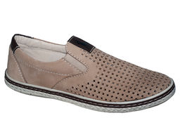 Слипоны мужские из натуральной кожи