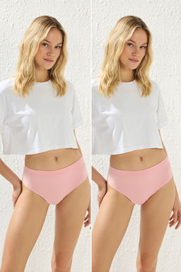 TRENDYOLMILLA Siyah 2li Paket Seamless/Dikissiz Hipster Orme Kulot THMAW22KU0013 фото 30