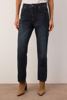 Ac?k Mavi Yuksek Bel Straight Jeans TWOAW26JE00182 - Trendyolmilla фото 7