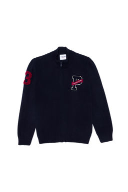 U. S. Polo Assn Темно-синий вязаный кардиган на молнии для мальчика - U.s. polo assn фото 9