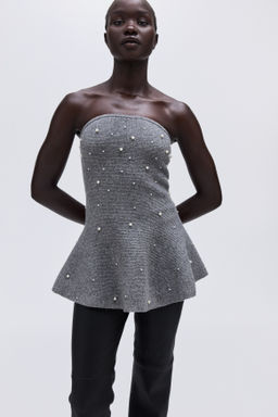 Top bandeau con cuentas decorativas - H&m фото 6