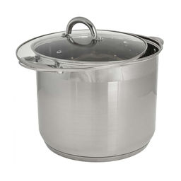 Кастрюля со стекл.крышкой нерж. 15 л, 28*23 см, WEBBER арт. ВЕ-369/2