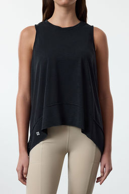 Trendyolmilla Siyah Micro Kumas Reflektor Bask?l? Yoga Orme Spor Ust/Bluz THMAW25BZ00006  фото 3