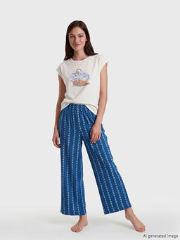 Bask?l? Kad?n Kaprili Pijama Tak?m?