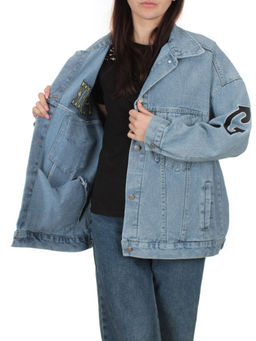 5803 LT. BLUE Куртка джинсовая женская оверсайз - Fashion фото 7