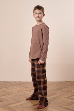 Пижама футболка с длинным рукавом и брюки М225109кк