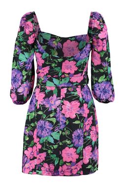 TRENDYOLMILLA Cok Renkli Kemerli Cicekli A Kesim Balon Kollu Mini Dokuma Elbise TWOSS22EL0301 фото 8