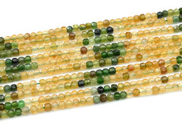Бусины из турмалина кубик гр.3мм, 38,5см, 130 бусин Радуга камня