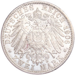 2 марки 1906 года Германия (Баден) 50 лет свадьбе Фридриха I и Луизы Прусской