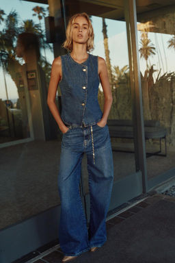Z1975 MID-WAIST WIDE-LEG BELT JEANS