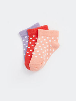 Bask?l? K?z Bebek Patik ?orap 3l? - Waikiki фото 2