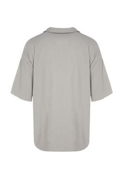 Tas Oversize/Genis Kesim Dokulu K?r?smaz Ottoman Polo Yaka T-Shirt TMNSS23PO00020