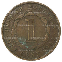 Монета 1 цент 1937 года Британский Гондурас