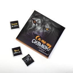 Набор 9 шоколадок Самому сильному, смелому и отважному (лев)