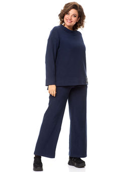 Костюм из флиса женский теплый темно-синий - Almond фото 3