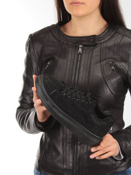 05-6739-2 BLACK Кроссовки женские (искусственные материалы) - No name фото 2