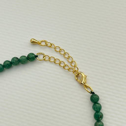 Бусы-Чокер из зеленого Авантюрина со вставкой 42 см +