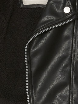 Biker Yaka Erkek Bebek Deri G?r?n?ml? Mont - Waikiki фото 2