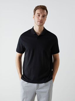 Polo Yaka D?z ?nterlok Erkek Ti??rt