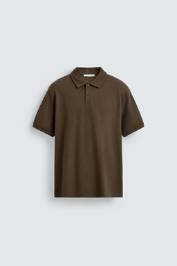 POLO REGULAR FIT ESTRUCTURA / Marr?n - Zara фото 6