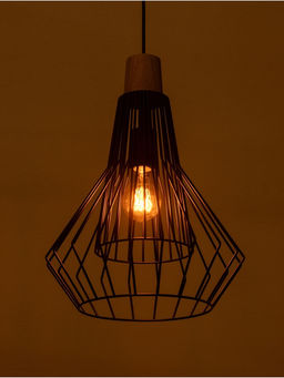 Светильник потолочный BayerLux «Крит», 1×40 Вт, Е27, черный/коричневый, 30×30×42(142)см