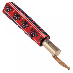 Зонт автомат Дива ткань эпонж (полиэстер) с деколью, 8 лучей, д/купола 95см h58см, 3 сложения, 29см в сложенном виде, механизм против ветра, пластмассовая ручка, цвет красно-синий, 321гр (Китай) - Домашняя Мода фото 7