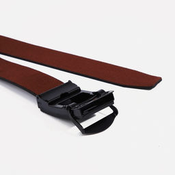 Ремень мужской, ширина 3,5 см, затяжка, пряжка тёмный металл, цвет чёрный - Simaland фото 3