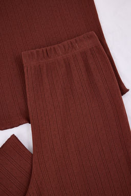 Beyaz %100 Pamuklu Cicekli Baby Overloklu Fitilli/Pointel Orme Pijama Tak?m? THMSS26PT00012 - Trendyolmilla фото 20