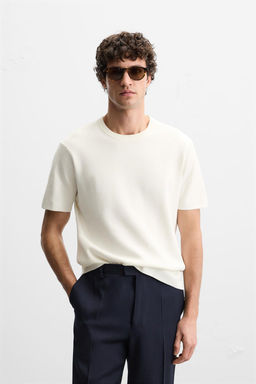 RELAXED FIT KNIT T-SHIRT - Zara фото 2