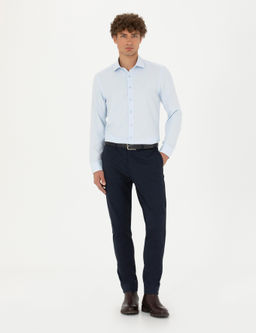 Рубашка Pierre Cardin Slim Fit светло-голубая